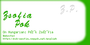 zsofia pok business card